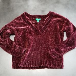 Dip brand chenille sweater xs maroon